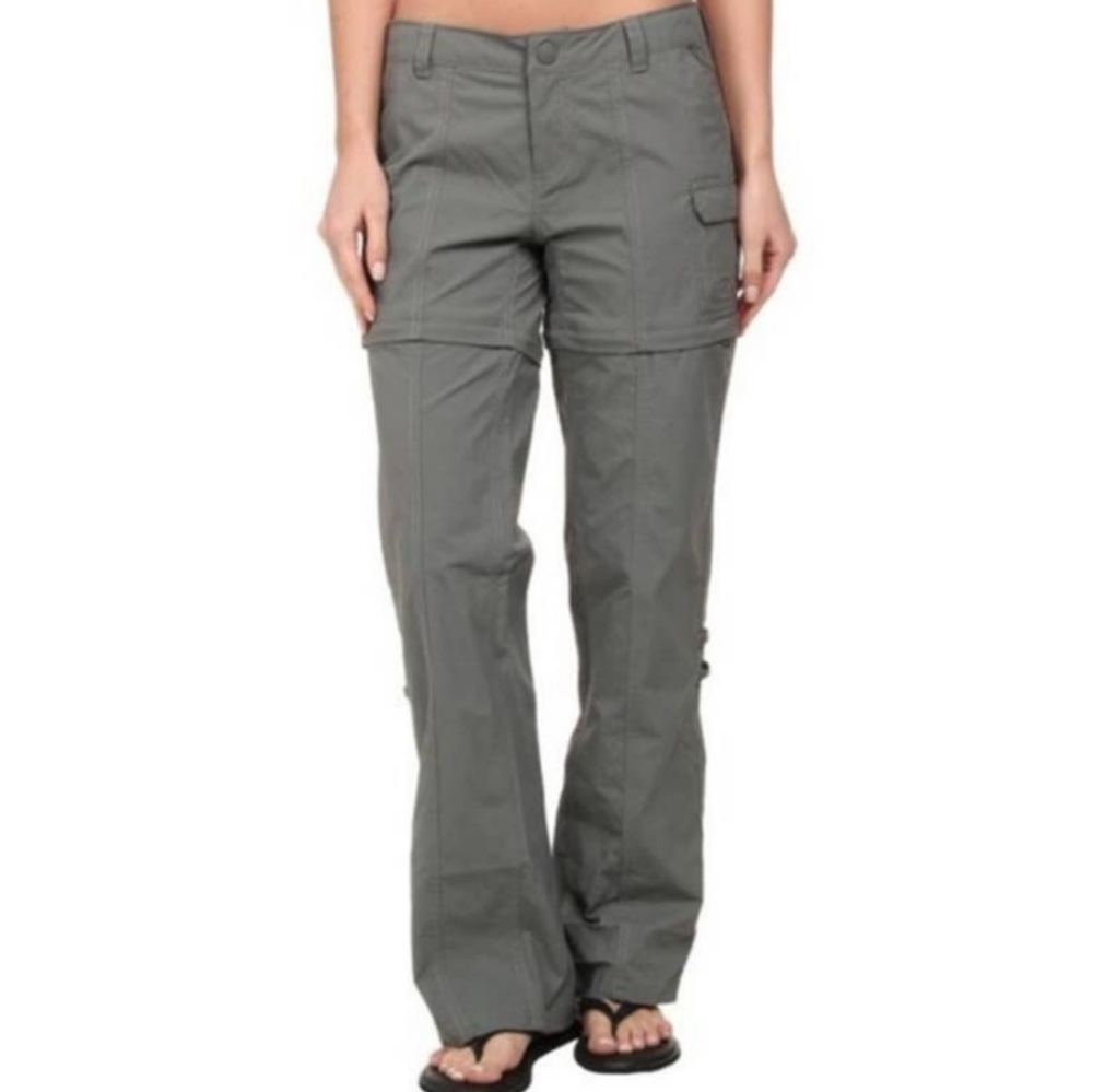 The North Face Women's Convertible Gray Low-Rise Hiking Pants - SHORT/PETITE